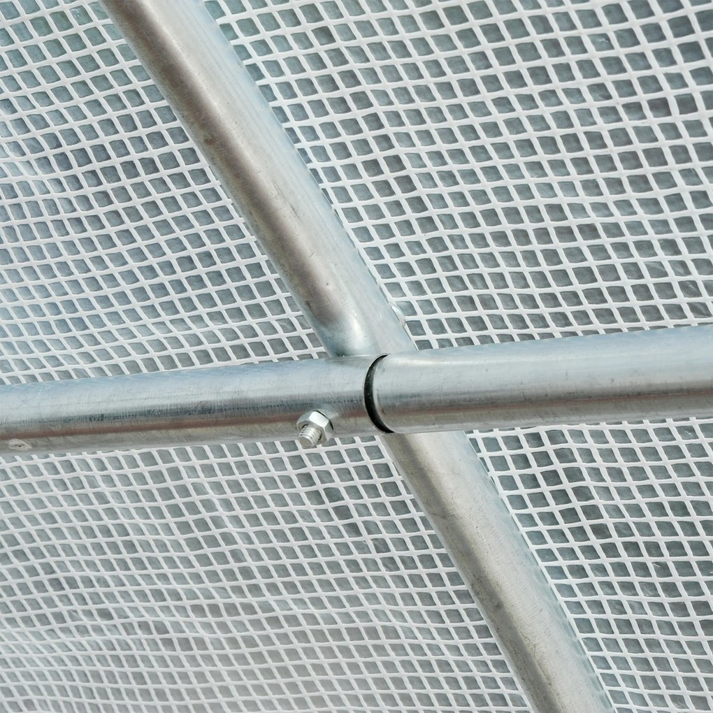 Outsunny Tunnel Sera de gradina pentru plante din PE cu tevi metalice 6x3x2m Alb | Aosom Romania
