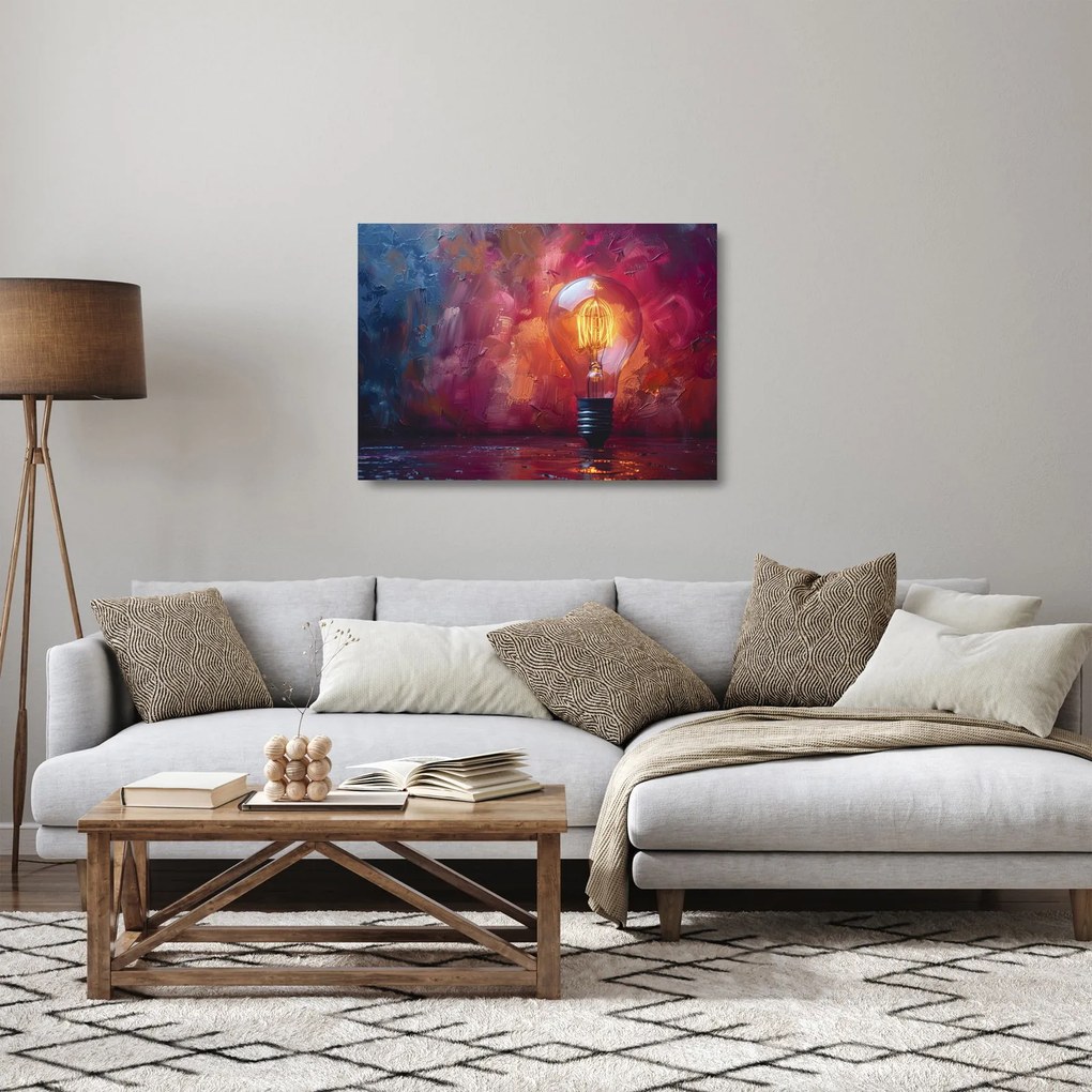 Tablou pe sticlă - Ideea (70x50 cm)