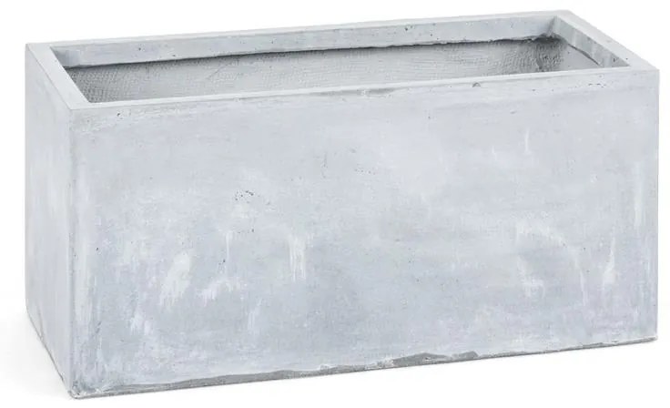SOLIDFLOR, gri, ghiveci de flori, recipient pentru flori, 79,5X38X38 cm, beton fibră