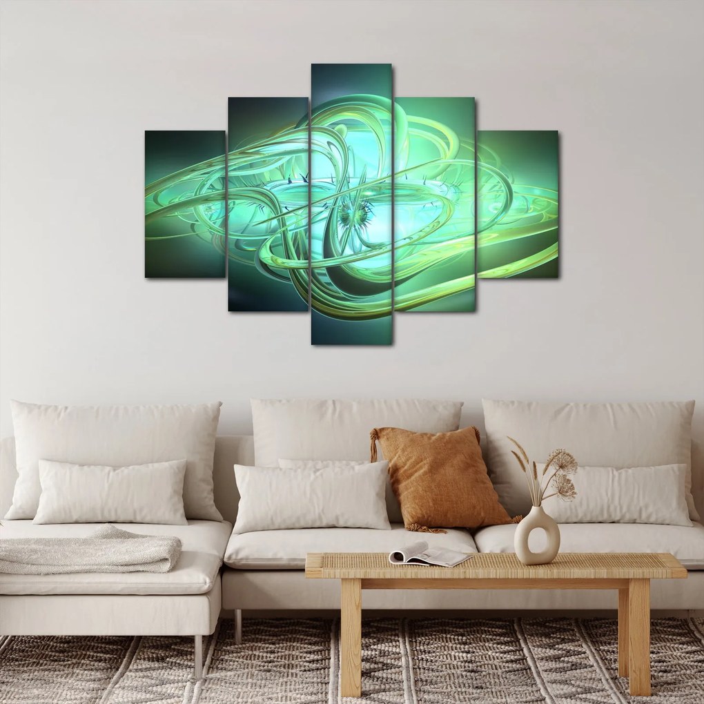 Tabloul cu abstracție verde (150x105 cm)