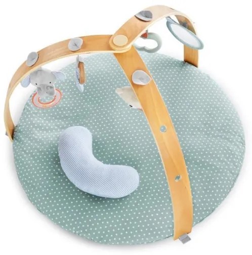 Pătură de joacă pentru bebeluși LOAMY verde-mentă/gri Ingenuity