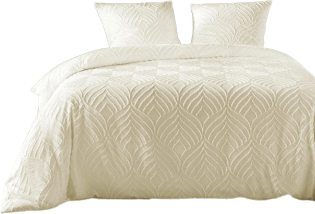 Set de lenjerie de pat cu model capitonat, HELTIE, 240 x 220 cm