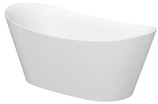 Cada baie freestanding Cersanit Inverto, 170 x 80 cm, ovala, alb lucios