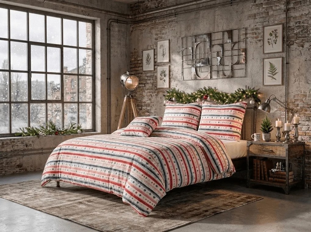 Lenjerie cocolino SNOWLINE colorata Dimensiune lenjerie de pat: 2 buc 70 x 90 cm | 200 x 220 cm