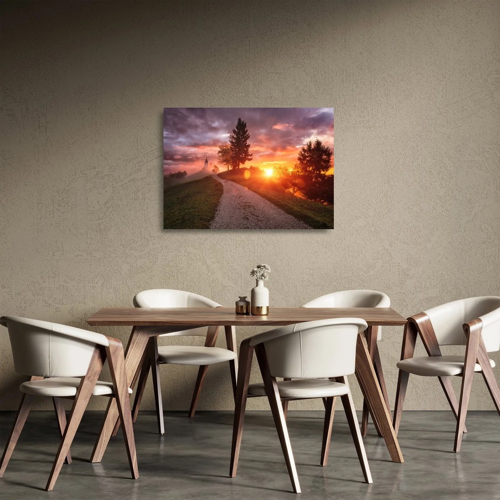 Tablou pe sticlă - Jamnik, Slovenia (70x50 cm)