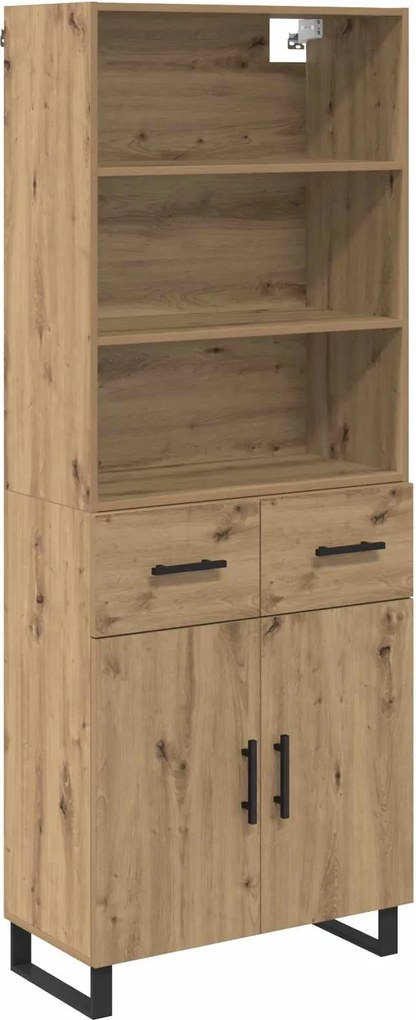 vidaXL Bufet Stejar Artizanal 69,5 x 34 x 180 cm Lemn compozit