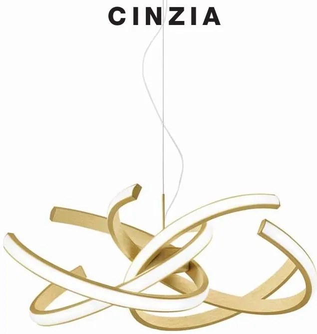 Lustra LED design modern Cinzia S auriu sau alb
