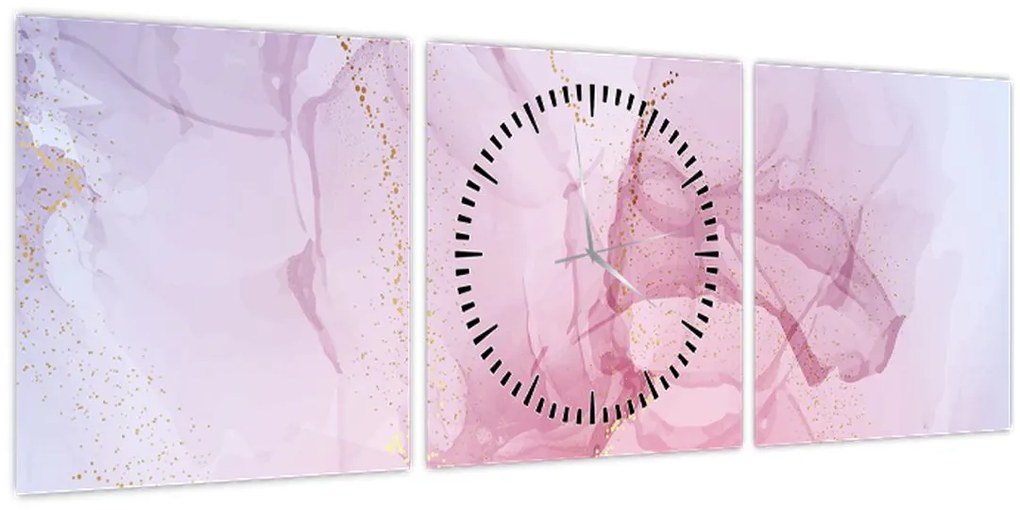 Tablou - Pete roz (cu ceas) (90x30 cm)