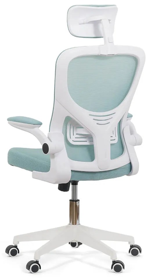 Scaun ergonomic OFF 336 bleu, spătar înalt și brațe rabatabile