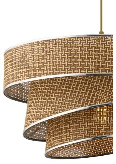 Lustră pe cablu COUPER 1xE27/60W/230V maro/crom lucios