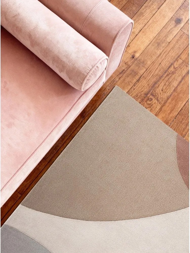 Covor bej țesut manual din lână 160x230 cm Hackney Clarissa – Ted Baker