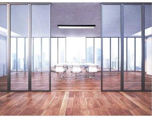 Plafonieră LED/32W/230V 4000K 120x13 cm negru