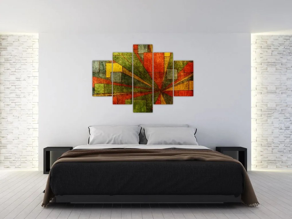 Tablou cu abstracție geometrică (150x105 cm)