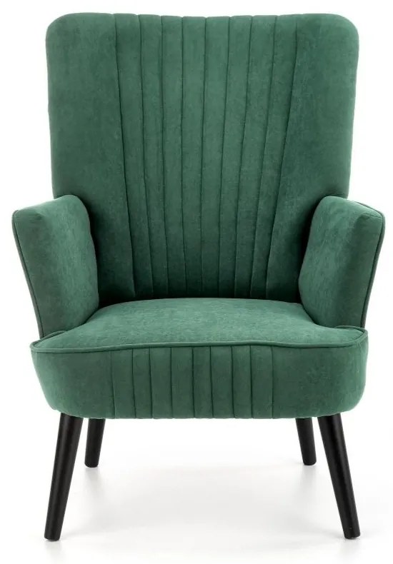 Fotoliu Delgado, verde/negru