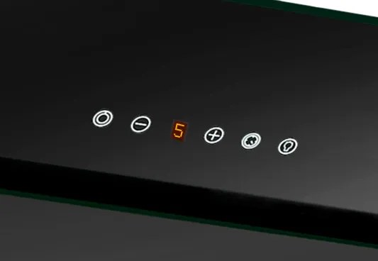 Hota KUGERR D8 - 90cm Neagra, Putere Absorbtie 983 mc/h, Sticla, Neagra - Aspirator, Decorativa, Puternica, Silentioasa, cu Telecomanda, de Perete