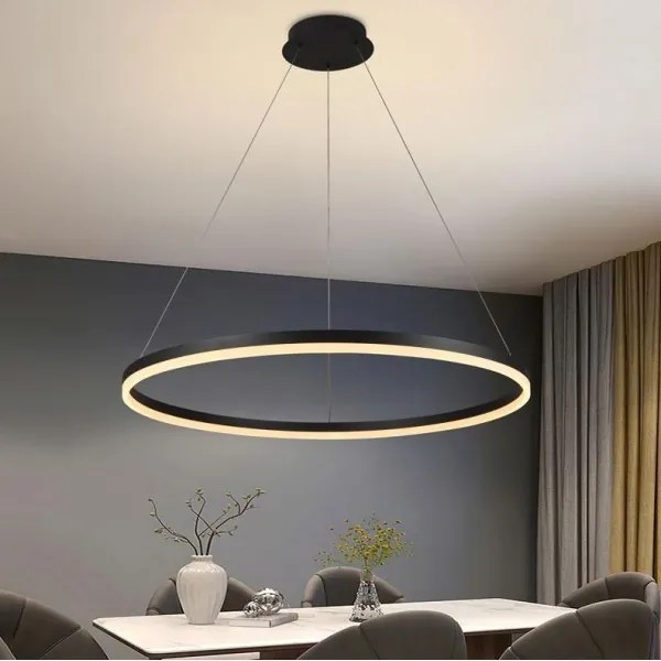 Lustră LED dimabilă pe cablu Brilagi CIRCLE LED/55W/230V 3000-6500K negru + telecomandă