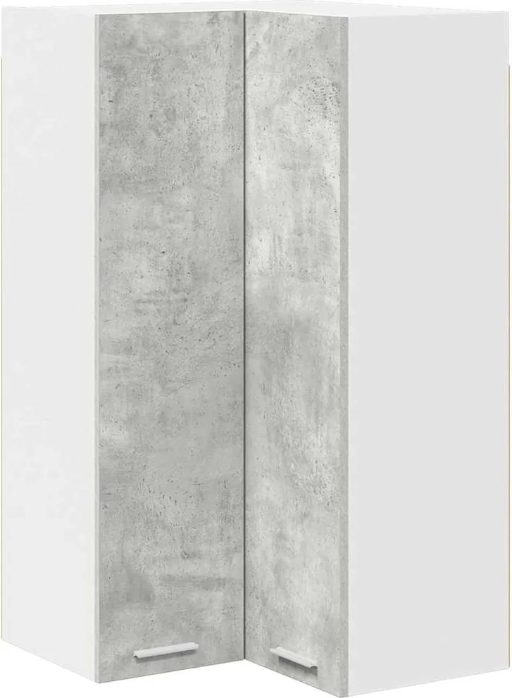 vidaXL Dulap suspendat Gri beton și Alb 57 x 57 x 100 cm Lemn compozit