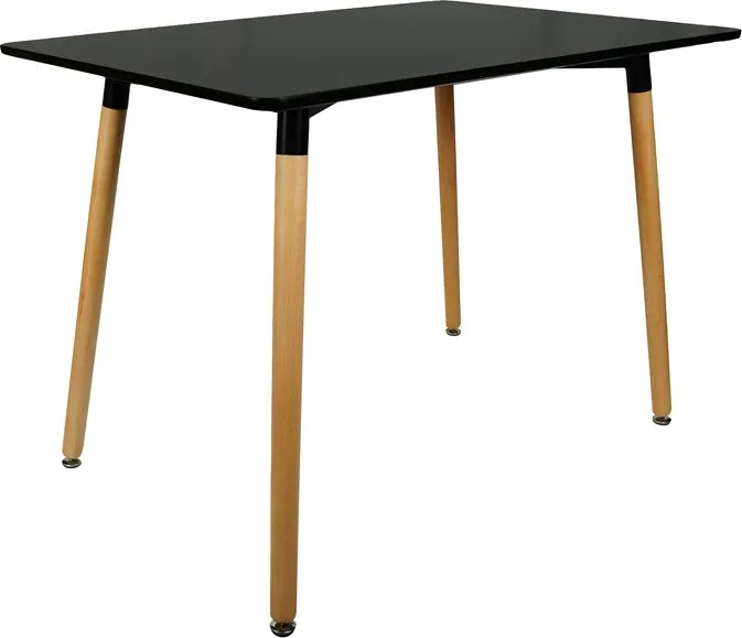 OFERTA Masă de sufragerie neagră BERGEN 140x80 cm II. calitate