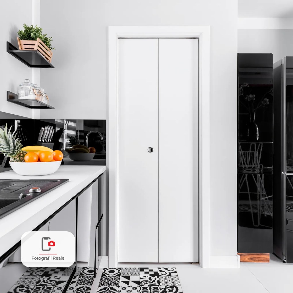 Usa de interior plianta   pliabila BETA ST, 140-160, Alb, Folie Decor, 780 x 2070