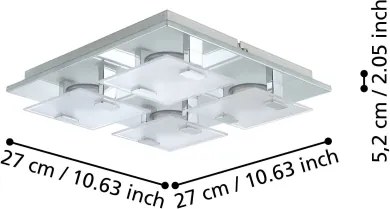 Eglo 93314 - Plafonieră LED VICARO 4xLED/2,5W/230V