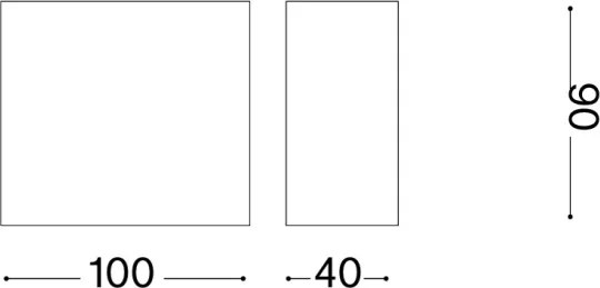Ideal Lux - Aplica de perete pentru exterior TETRIS 1xG9/15W/230V IP44 maro