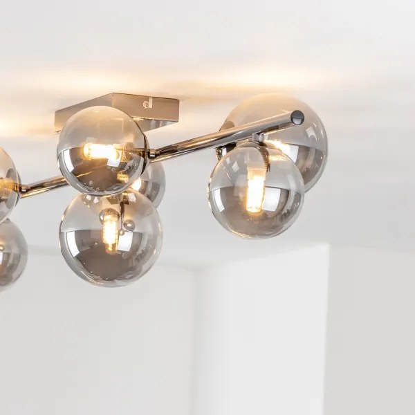 Lustră LED aplicată Brilagi MILLA 7xG9/3W/230V crom lucios/fumuriu