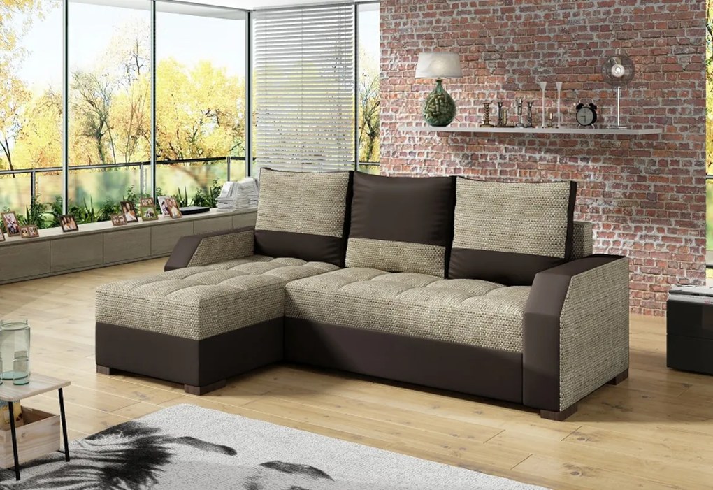 Supermobel Coltar ARIS, 250x90x150, berlin03/soft033beige, dreapta