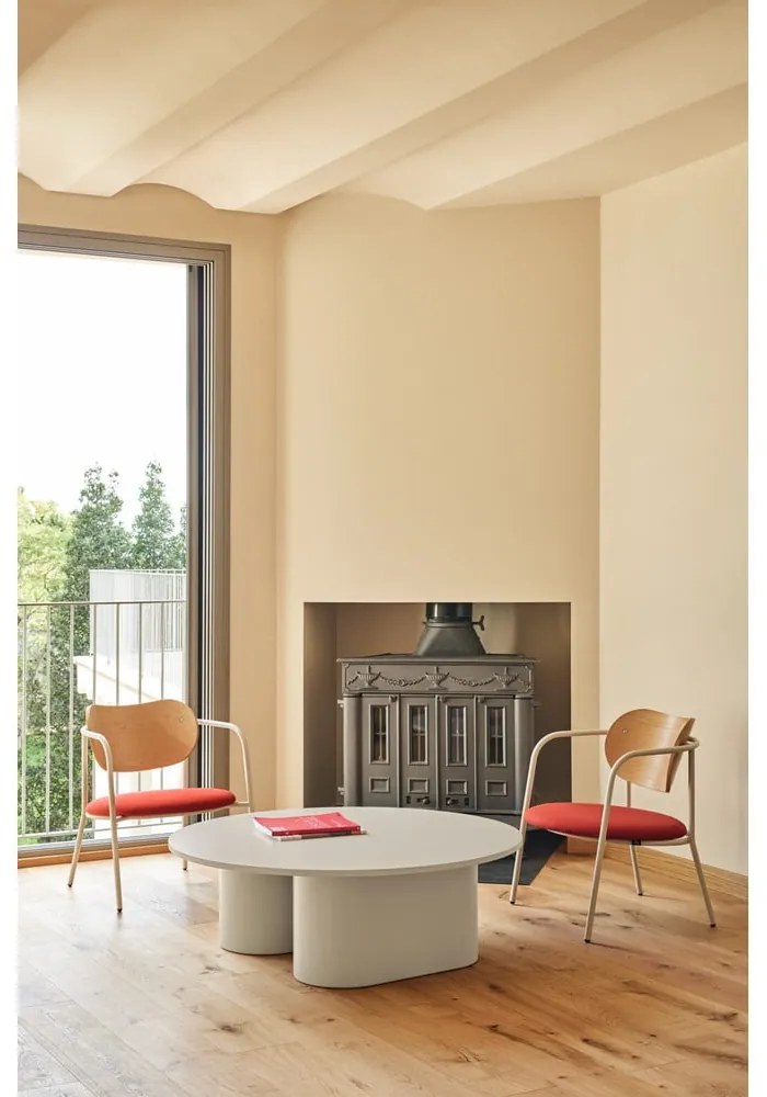 Măsuță de cafea crem 110x111 cm Totem – Teulat