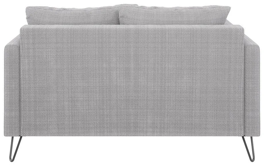 Canapea gri deschis cu tapițerie din chenille 140 cm Freya – Ropez