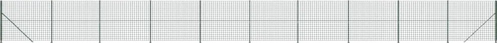 vidaXL Gard plasă de sârmă cu bordură, verde, 1,8x25 m