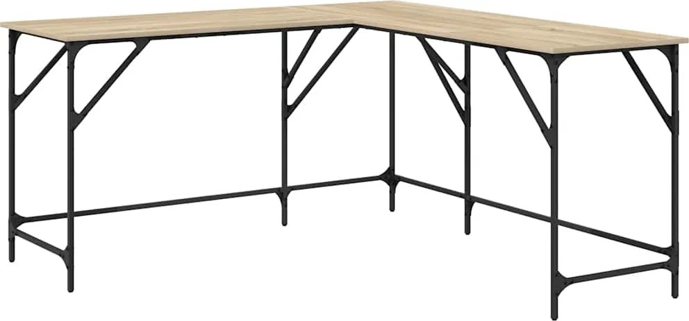 vidaXL Birou, stejar sonoma, 149x149x75 cm, lemn prelucrat