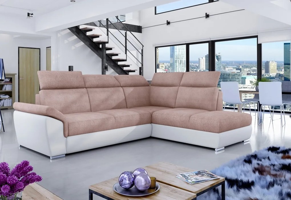 Supermobel Colțar extensibil LORETO, 260x102x210, sawana 05/soft 17, colţ stânga