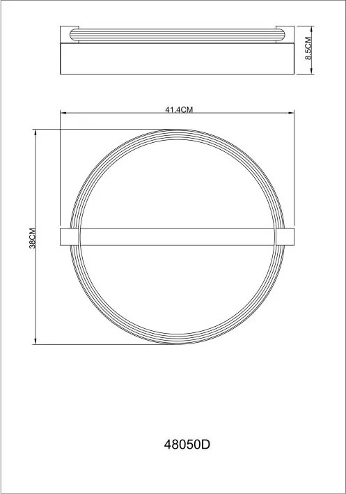 Plafoniera LED metal cu efect de lemn FLETCHER
