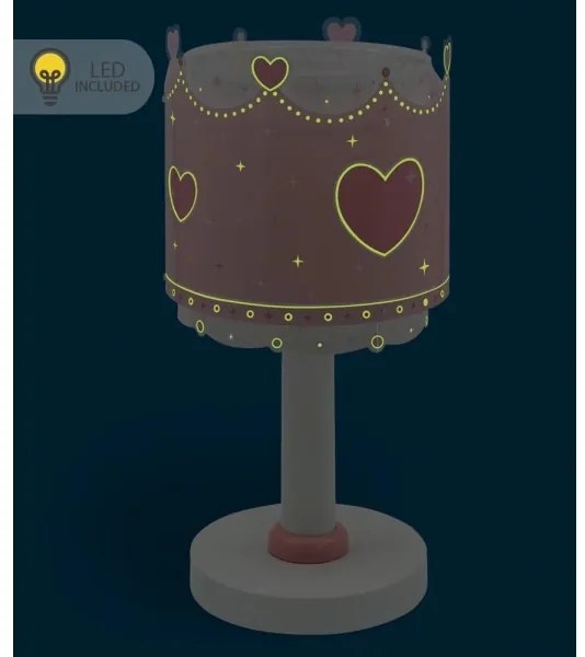 Dalber 61101N - Lampă LED de noptieră pentru copii LITTLE QUEEN 1xG4/4W/230V, roz