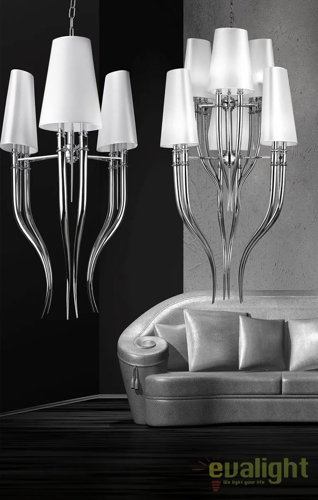 Lustra eleganta design LUX ultra-modern DIABLO 3+3 WHITE
