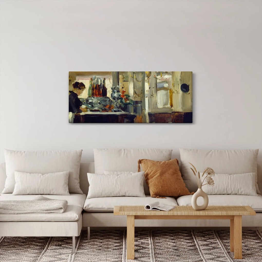 Tablou - Style of Edouard Manet, Bon Bock Cafe, reproducere (120x50 cm)