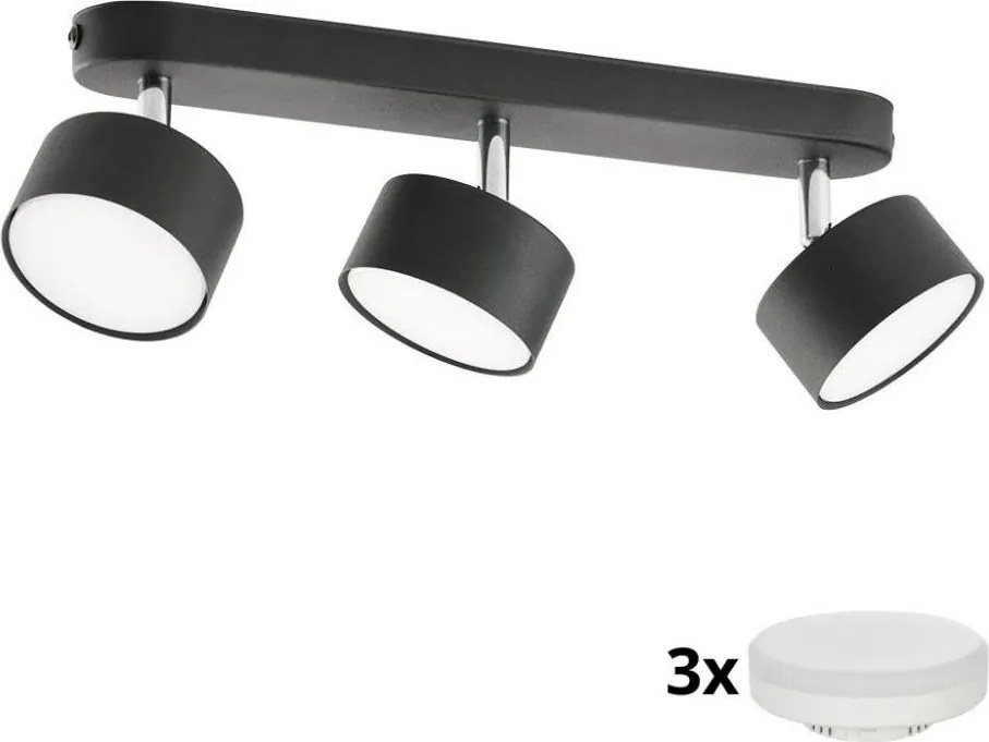 Spot LED CLARK 3xGX53/10W/230V negru