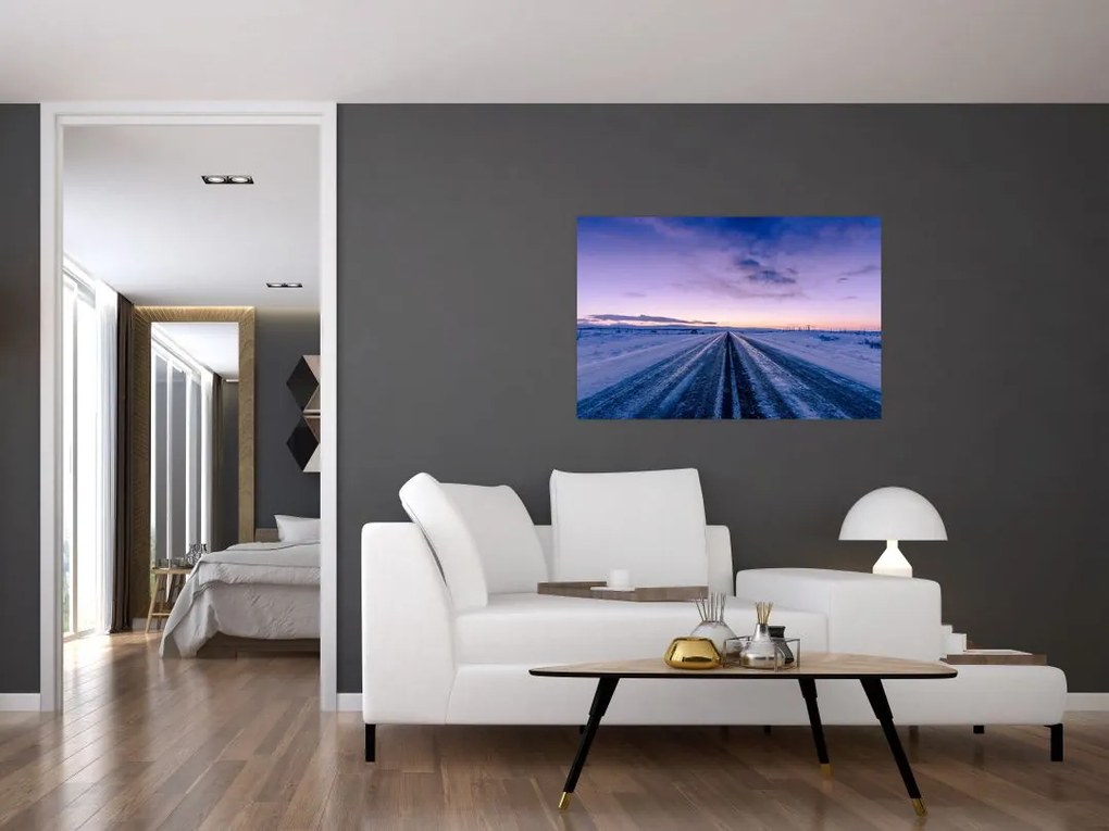 Tablou - autostrada iarna (90x60 cm)