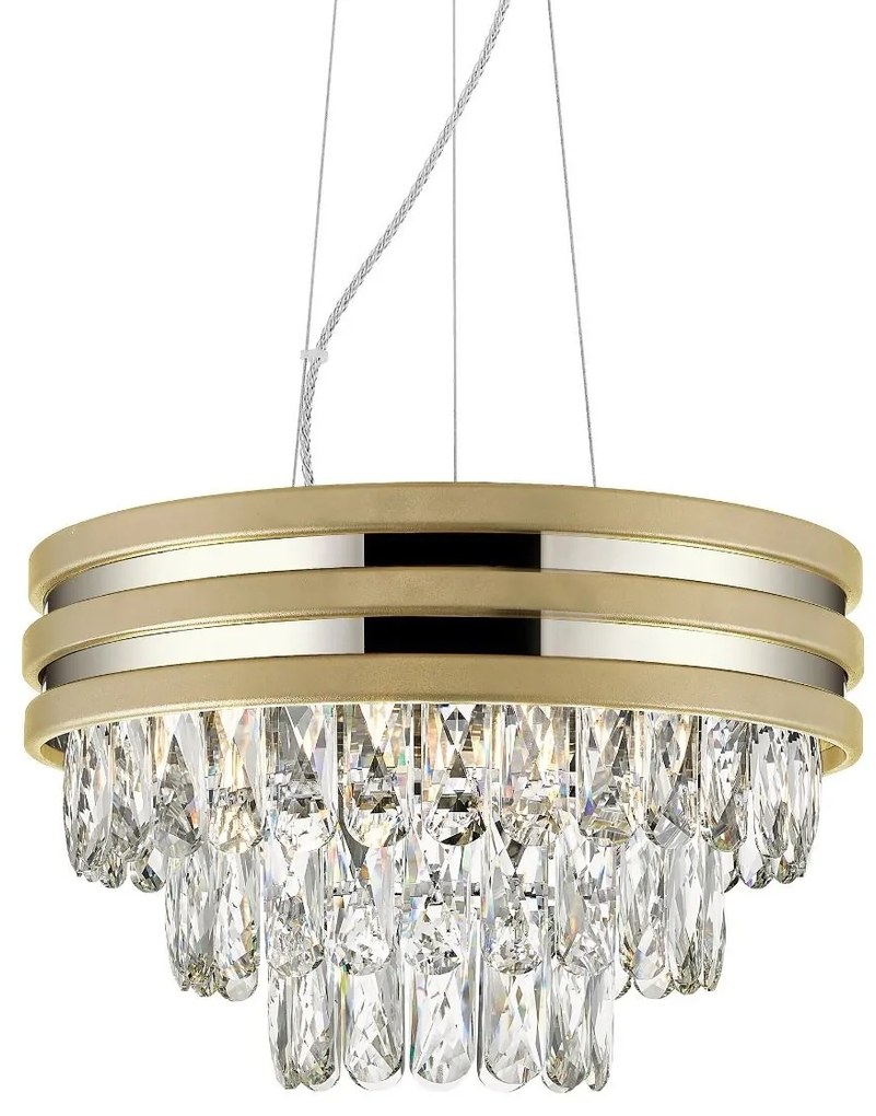 Lustra suspendata design modern NAICA auriu/ argintiu