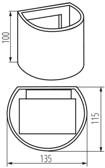 LED Aplică perete exterior REKA LED/7W/230V IP54 negru