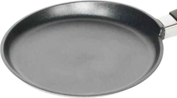 Planșetă pentru clătite AMT Gastroguss 124, 24 cm, Aluminiu turnat, Acoperire antiaderentă Lotan®, Până la 240°C, Negru