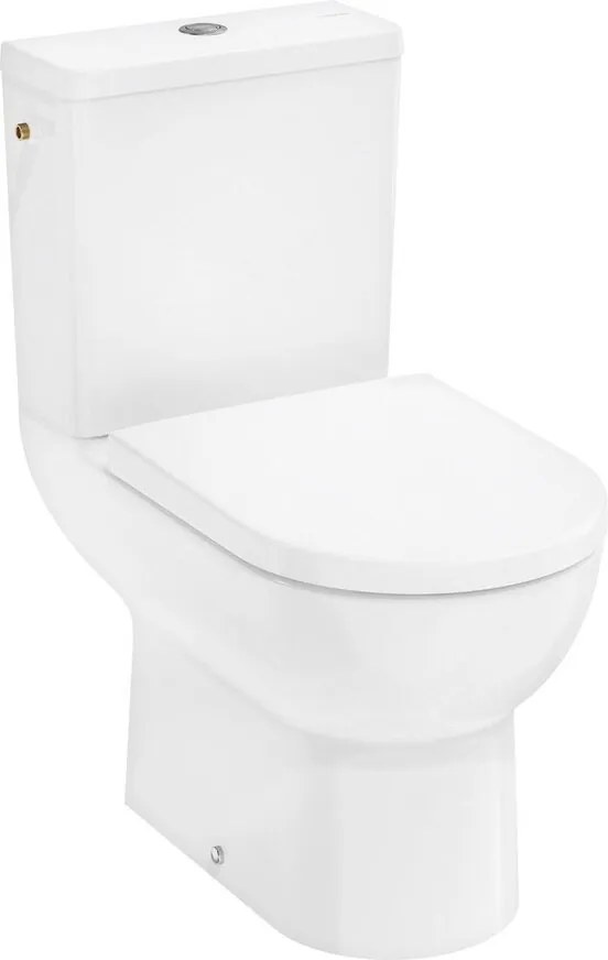 Set vas WC pe pardoseala Hansgrohe GladeLake S rimless cu rezervor si capac softclose alb lucios