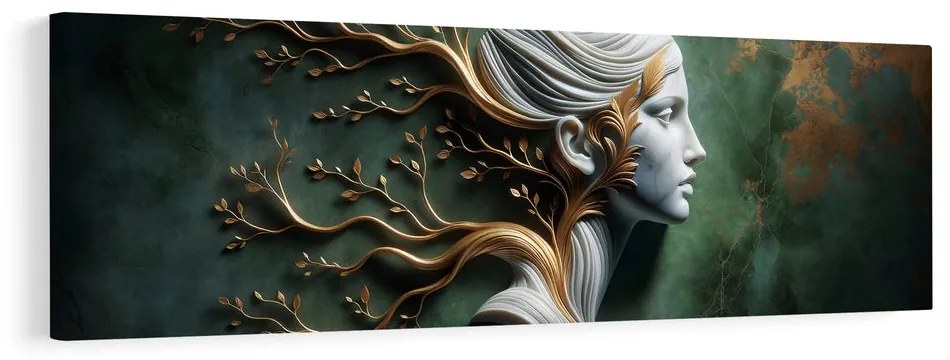 Tablou femeie cu ramuri – simbol al creșterii
