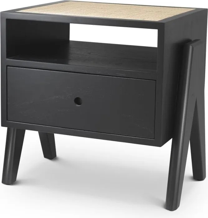 Noptiera design modern LUX Latour, negru 114912 HZ
