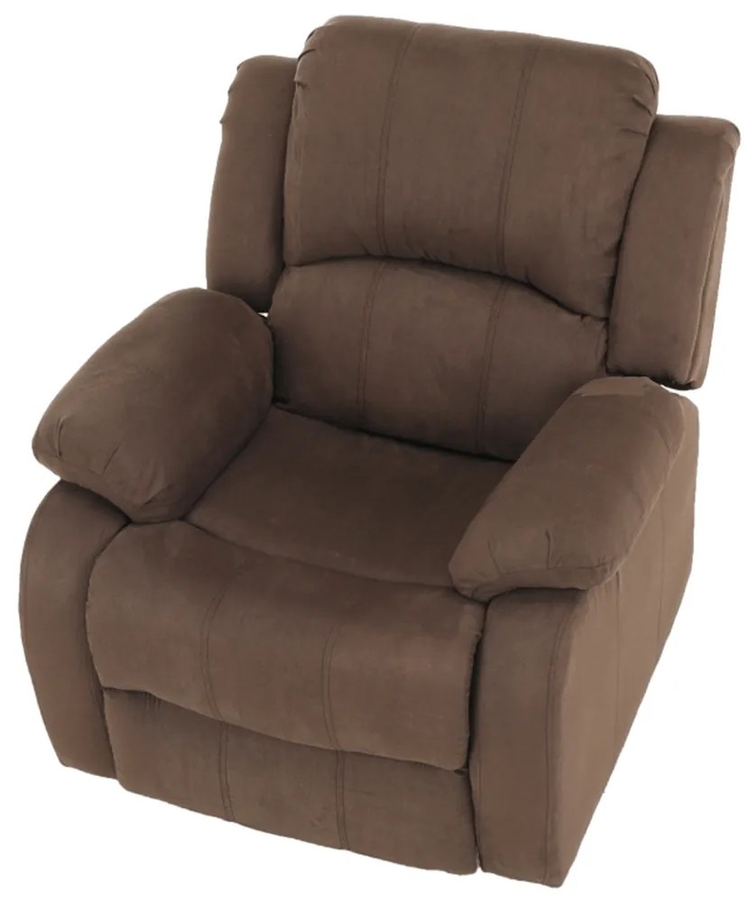 Fotoliu relaxant reglabil -recliner, material maro,Bortis Impex