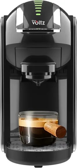 La mâna a doua: Espressor 8in1 Oliver Voltz OV51171K8R, 1450W, 0.8 L, 5 adaptoare, 19 bar, Cafea macinata si capsule, Negru/Argentiu