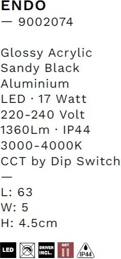 Aplica de perete LED baie IP44 ENDO