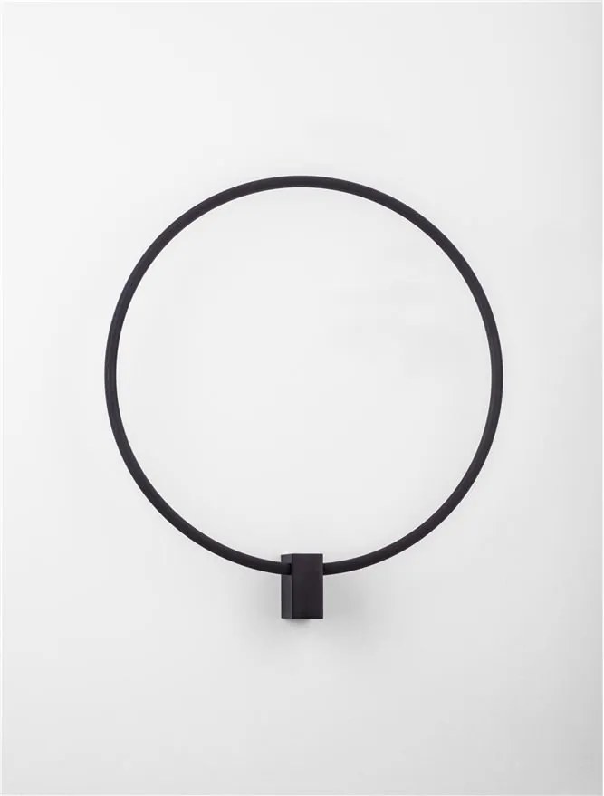 Aplica de perete circulara LED CCT CERCIO 50cm negru