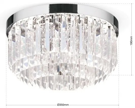Lustra LED design LUX PRISM 35cm, chrome