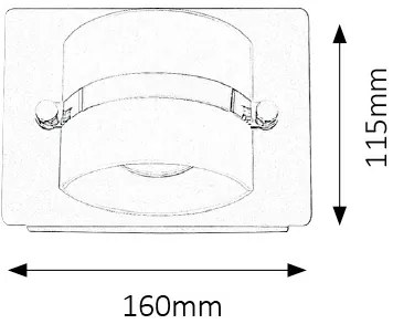 Aplica de perete LED moderna pentru baie IP44 Tony 5489 RX